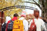 Students headed to class at Seattle Pacific University